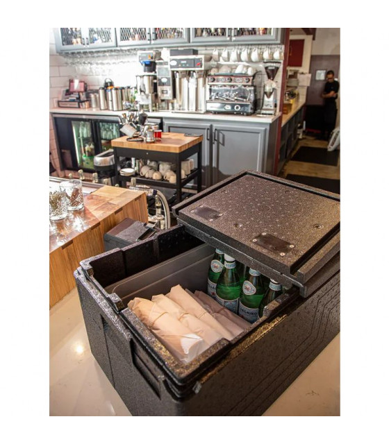 COUVERCLE RABATTABLE GN1/1 NOIR CAMBRO dans BOX ISOTHERMES