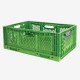 CAISSE PLIABLE EMPILABLE 600X400X230MM 45LT VERT GILAC