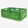 CAISSE PLIABLE EMPILABLE 600X400X230MM 45LT VERT GILAC dans BAC DE TRANSPORT