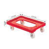 SOCLE ROULEUR 4 ROUES PIVOTANTES CHAPE ACIER ROUGE GILAC dans CHARIOT DE DEBARRASSAGE