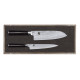 SET DE 2 COUTEAUX : COUTEAU UNIVERSEL LAME 15CM + SANTOKU LAME 18CM KAI
