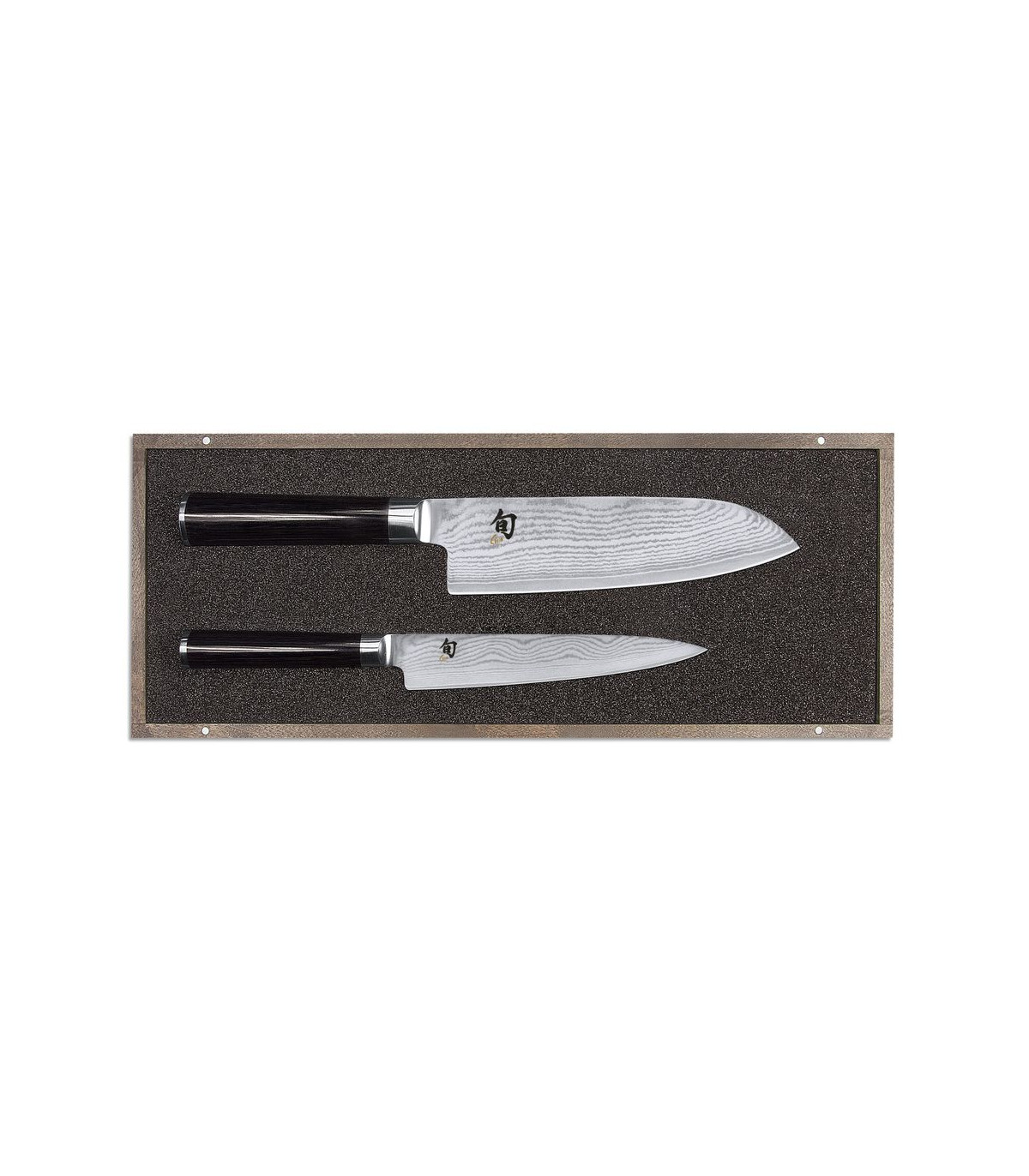 SET DE 2 COUTEAUX : COUTEAU UNIVERSEL LAME 15CM + SANTOKU LAME 18CM KAI dans KAI
