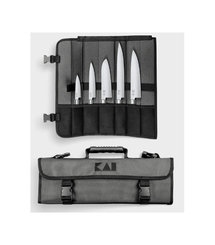 MALETTE A COUTEAUX SHUN PETIT 5 COUTEAUX + ETUI KAI dans KAI