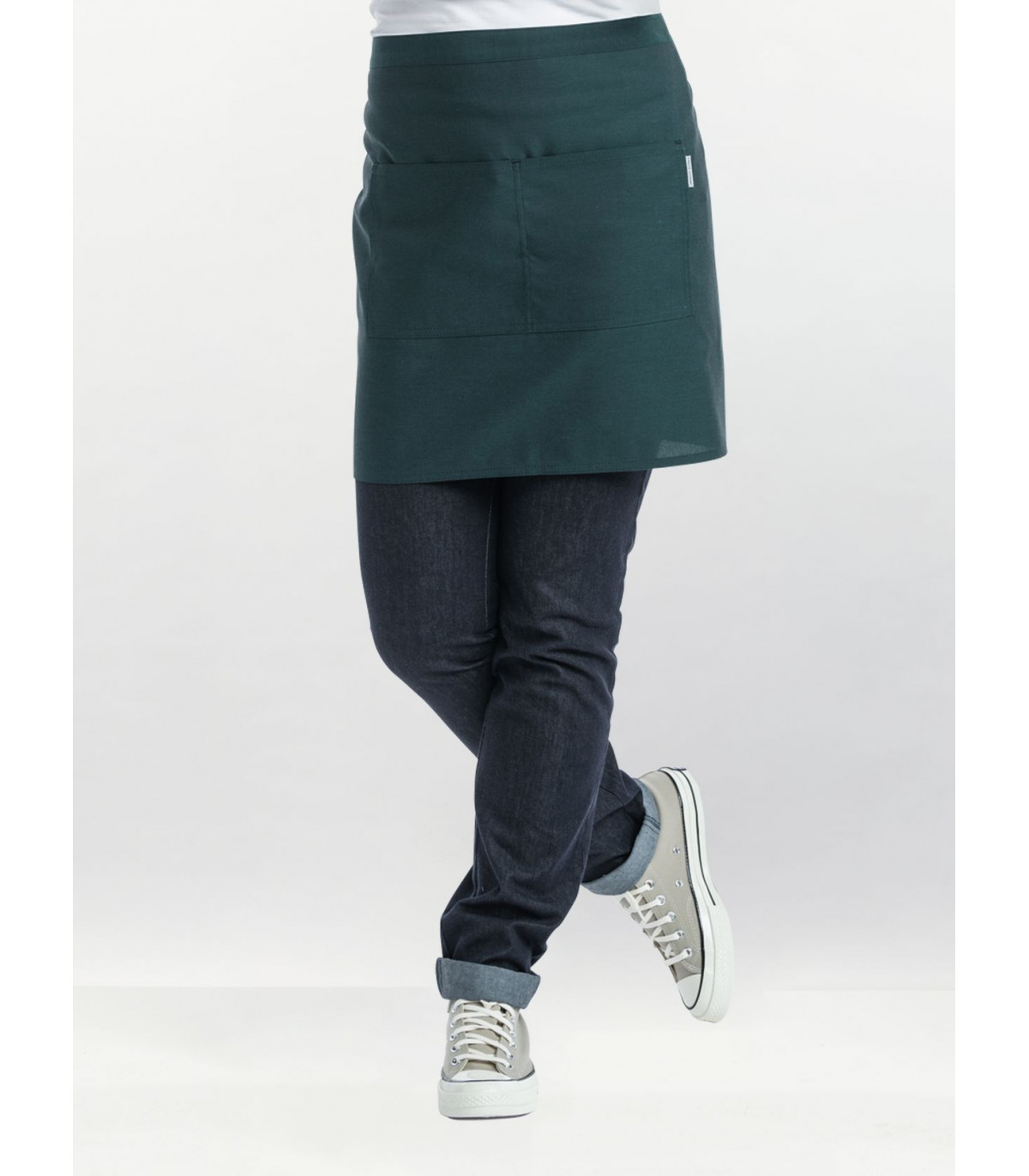 TABLIER CHEF BASE PINE GREEN - APRON W100 - L45CM CHAUD DEVANT dans TABLIERS