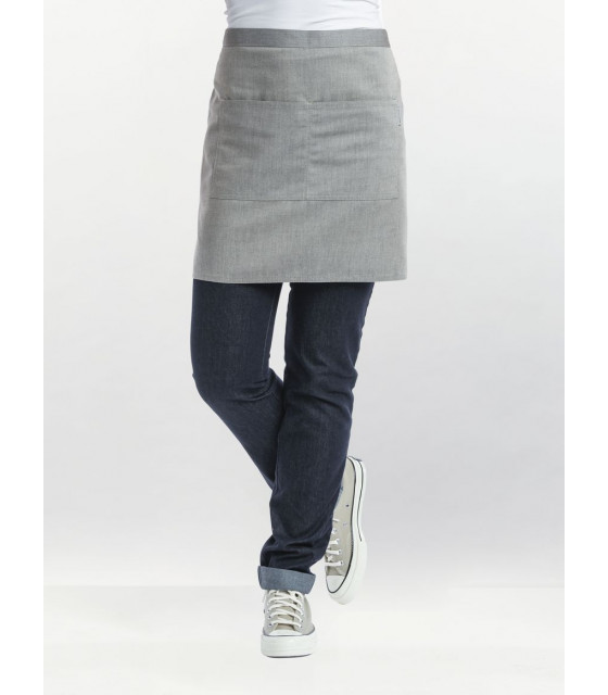 TABLIER CHEF BASE STONE - APRON W100 - L45CM CHAUD DEVANT dans TABLIERS