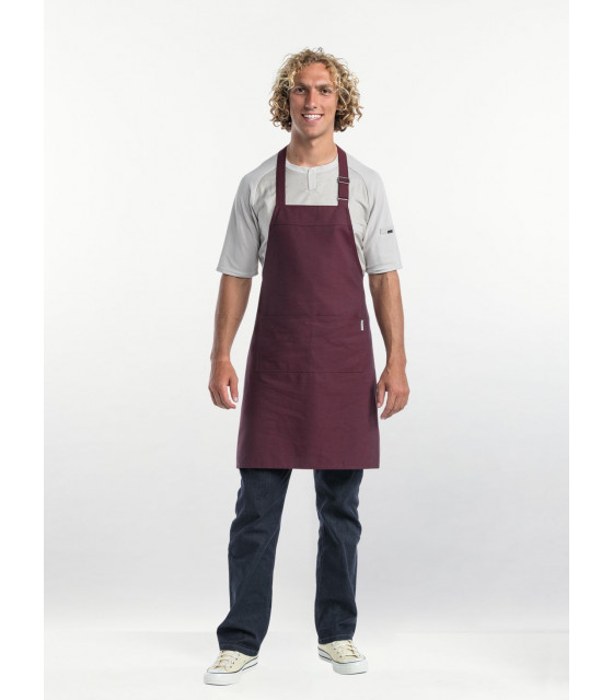 TABLIER VALET BASE CHERRY - BIB APRON W70 - L85CM CHAUD DEVANT dans TABLIERS