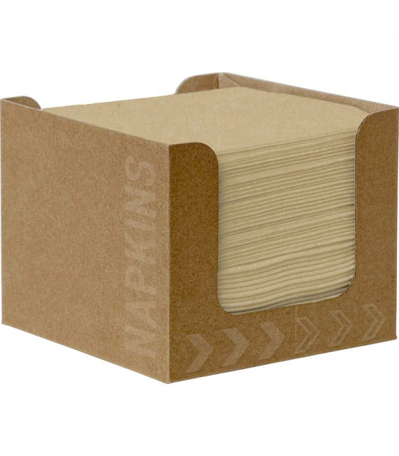 SERVIETTE AIRLAID 20X20 MARRON ECO BOITE DE 50 PIECES DUNI dans SERVIETTES