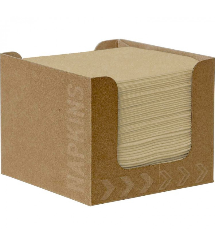 SERVIETTE AIRLAID 20X20 MARRON ECO BOITE DE 50 PIECES DUNI dans SERVIETTES