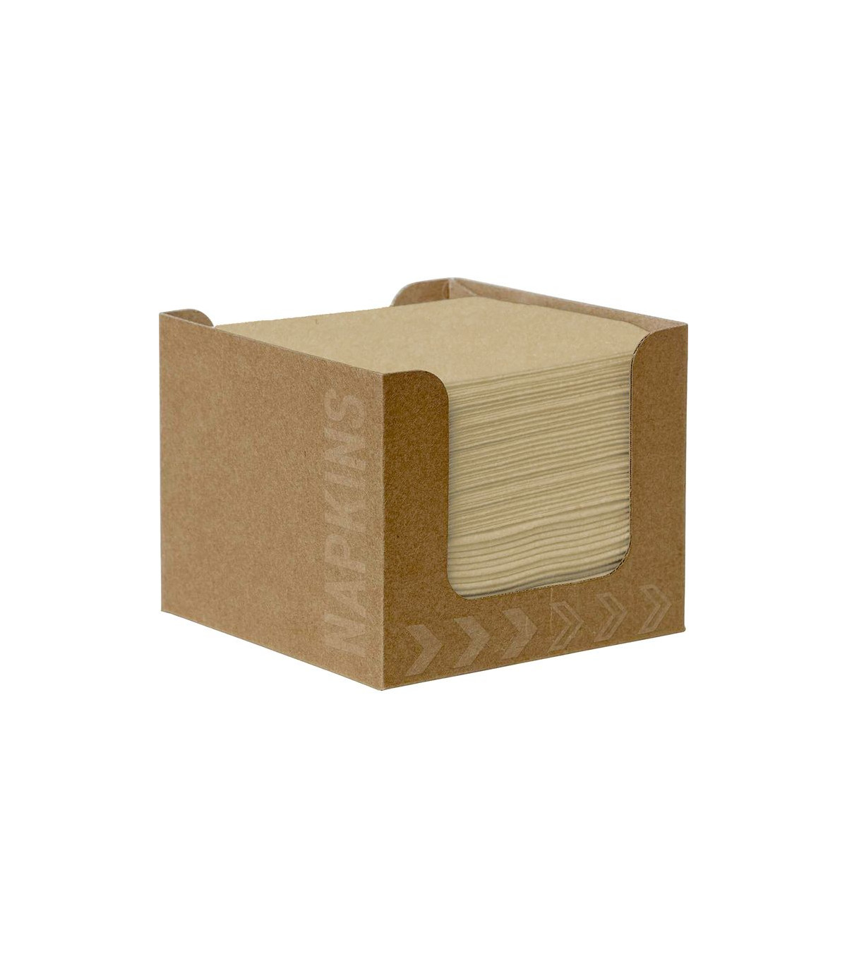 SERVIETTE AIRLAID 20X20 MARRON ECO BOITE DE 50 PIECES DUNI dans SERVIETTES