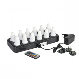 KIT DE 12 LED BLANC CHAUD AVEC CHARGEUR DUNI dans ECLAIRAGE