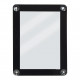 PORTE-AFFICHES POUR VITRES A4 NOIR AVEC VENTOUSES SECURIT