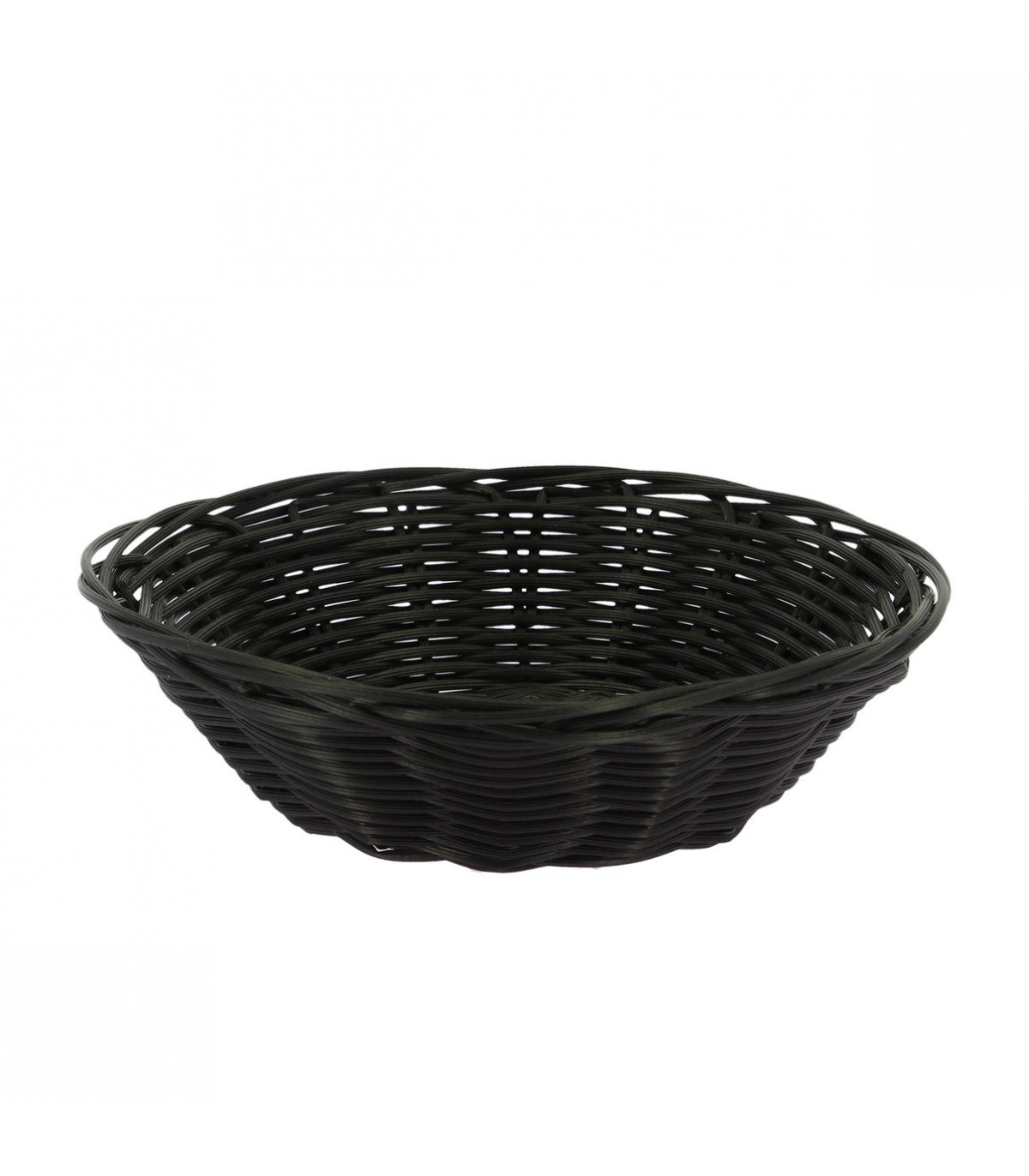 CORBEILLE PLASTIC NOIR RONDE 23X6.5CM dans PRESENTATION