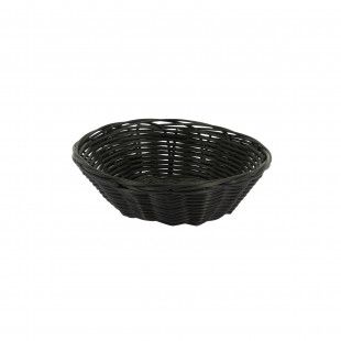 CORBEILLE PLASTIC NOIR RONDE 18X5CM dans PRESENTATION