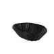 CORBEILLE PLASTIC NOIR OVALE 24.5X18X6.5CM