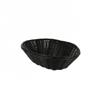 CORBEILLE PLASTIC NOIR OVALE 24.5X18X6.5CM dans PRESENTATION