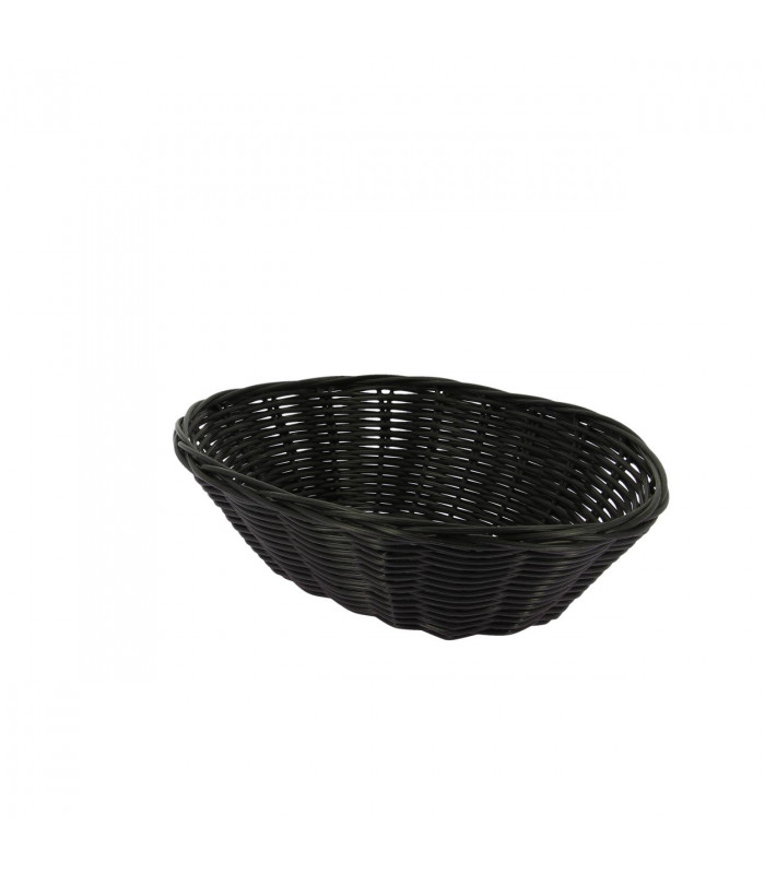CORBEILLE PLASTIC NOIR OVALE 24.5X18X6.5CM dans PRESENTATION