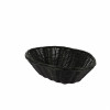 CORBEILLE PLASTIC NOIR OVALE 24.5X18X6.5CM dans PRESENTATION