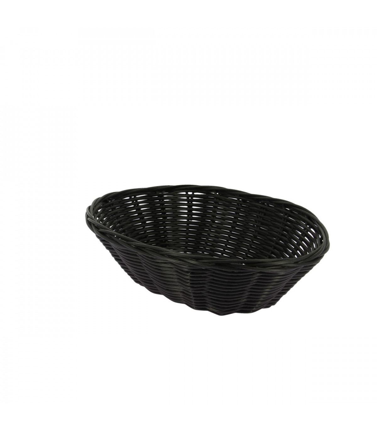 CORBEILLE PLASTIC NOIR OVALE 24.5X18X6.5CM dans PRESENTATION