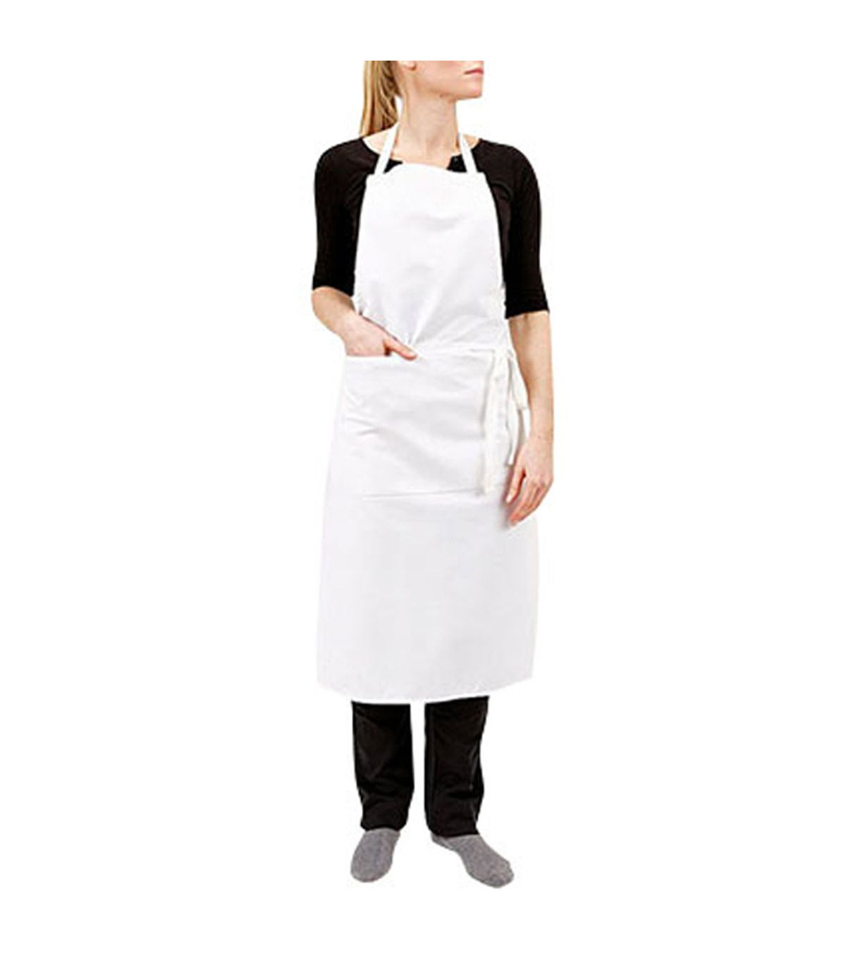 TABLIER VALET102X95 BLANC DEREN dans TABLIERS