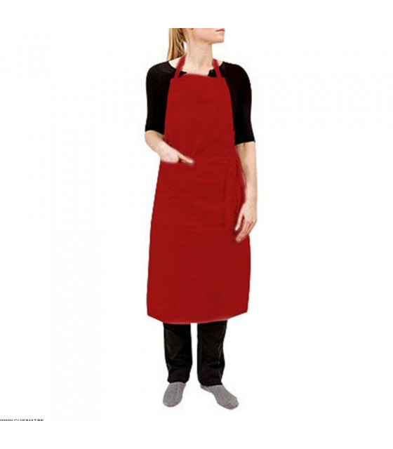 TABLIER VALET102X95 BORDEAUX DEREN dans TABLIERS