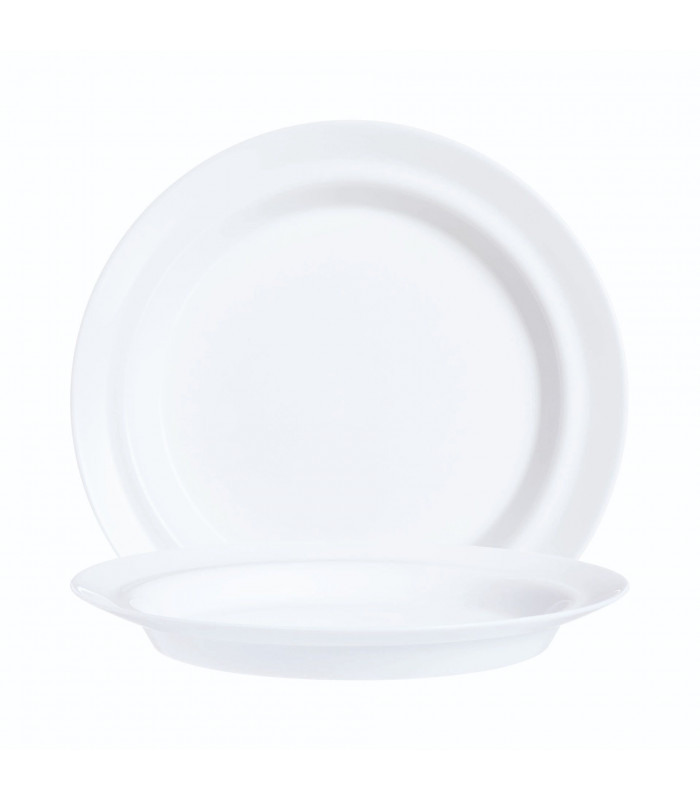ASSIETTE PLATE AUTONOMY Ø23 BLANC SANS FILET ARC dans ARCOROC