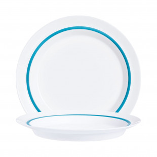 ASSIETTE PLATE AUTONOMY Ø23CM FILET BLEU ARC dans ARCOROC