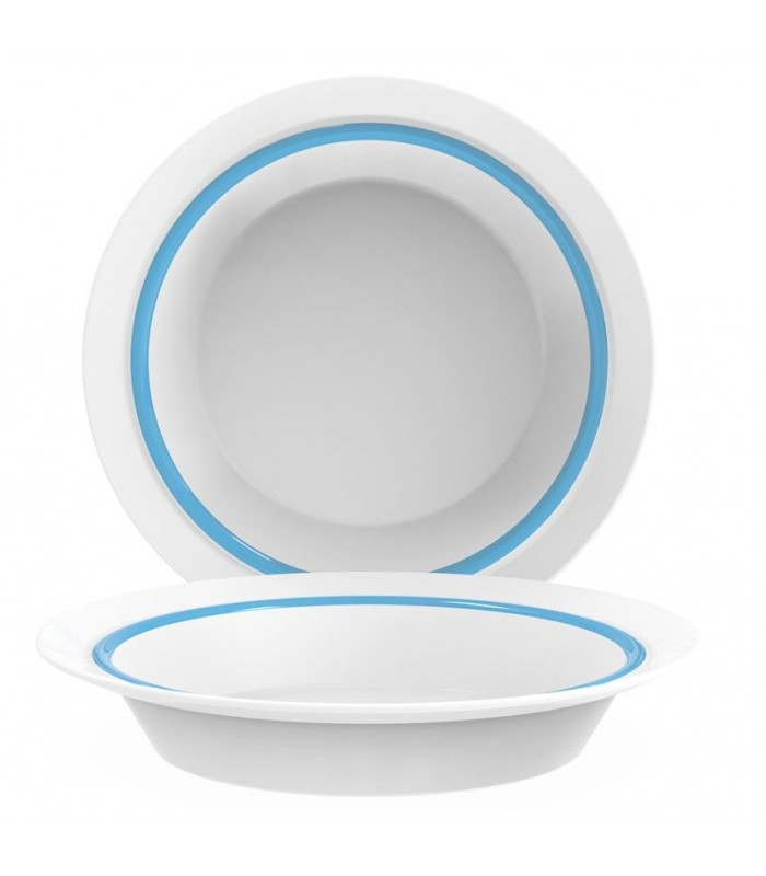 ASSIETTE CREUSE AUTONOMY Ø23CM FILET BLEU ARC dans ARCOROC