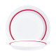 ASSIETTE PLATE AUTONOMY Ø23CM FILET ROUGE ARC
