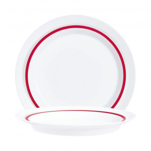 ASSIETTE PLATE AUTONOMY Ø23CM FILET ROUGE ARC dans ARCOROC