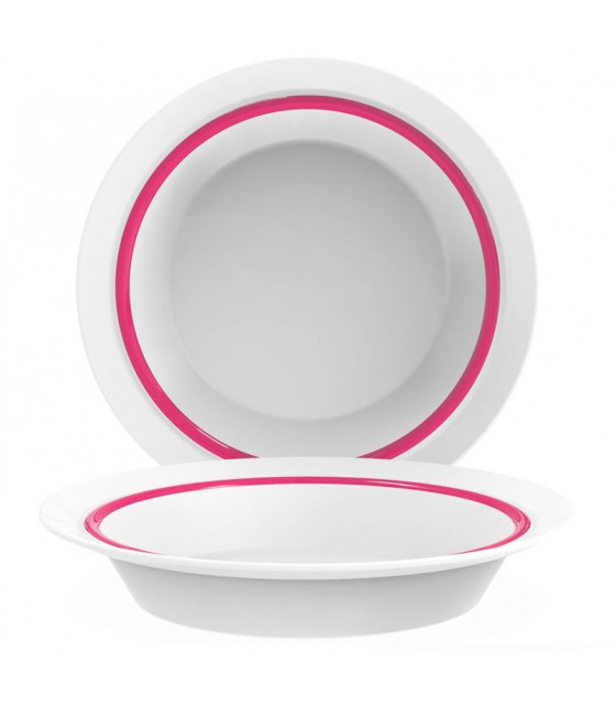 ASSIETTE CREUSE AUTONOMY Ø23CM FILET ROUGE ARC dans ARCOROC