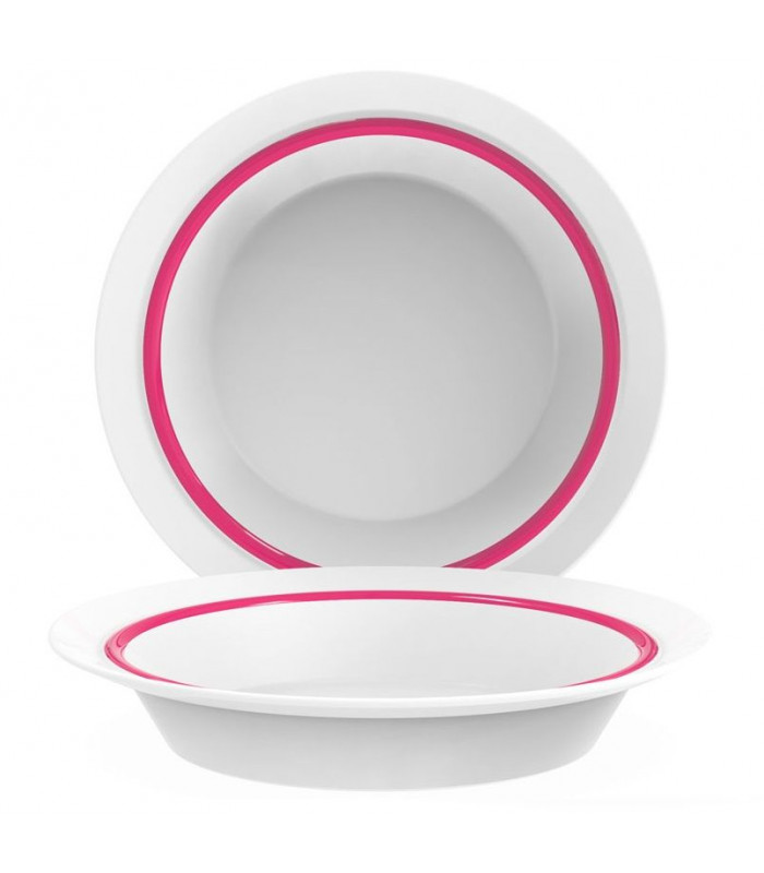 ASSIETTE CREUSE AUTONOMY Ø23CM FILET ROUGE ARC dans ARCOROC