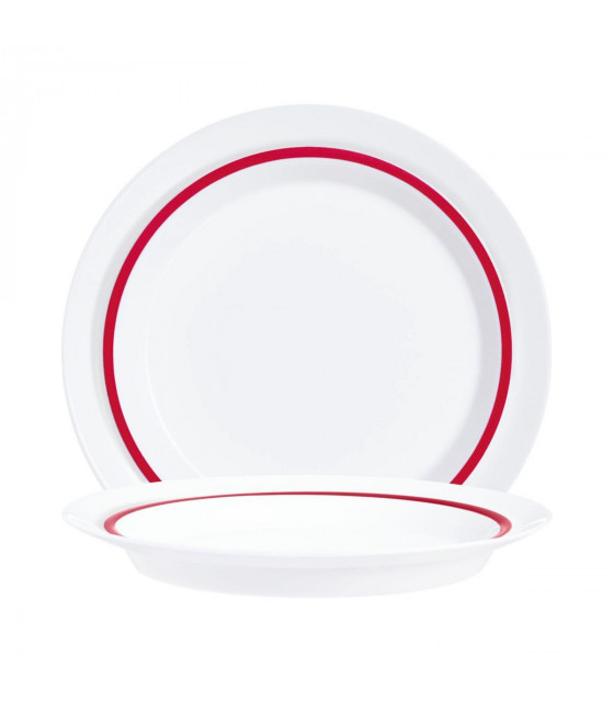 ASSIETTE A DESSERT AUTONOMY Ø19CM FILET ROUGE ARC dans ARCOROC
