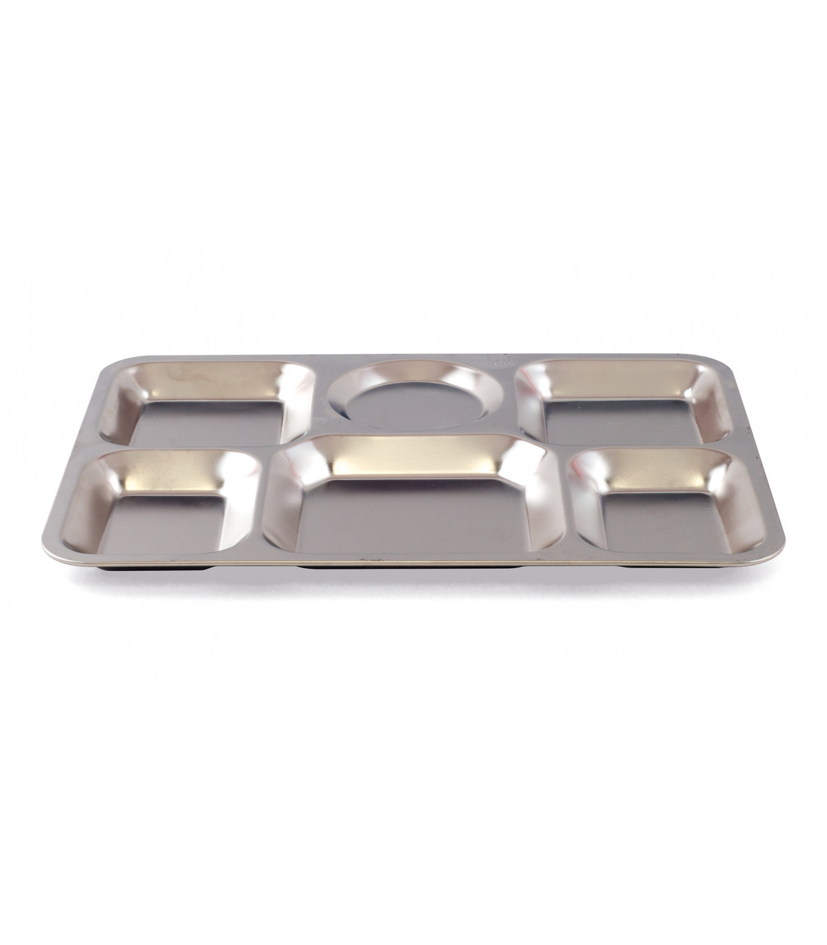 PLATEAU 6 COMPARTIMENTS INOX 38X27X2.5CM dans INOX