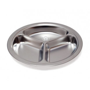 ASSIETTE COMPARTIMENTEE INOX Ø20X3CM dans INOX