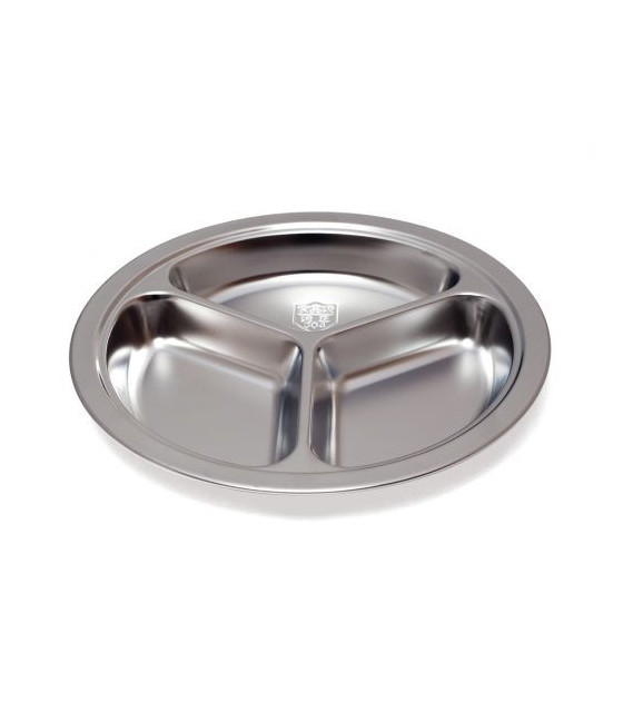 ASSIETTE COMPARTIMENTEE INOX Ø20X3CM dans INOX