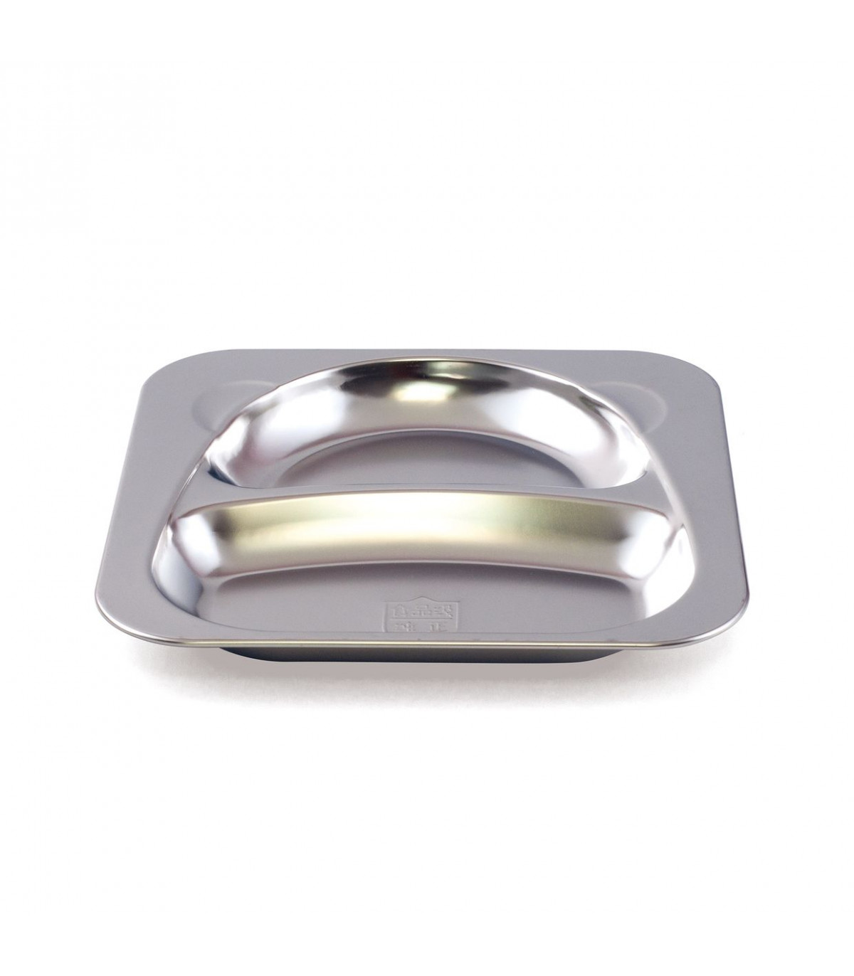 PLATEAU 2 COMPARTIMENTS OREILLES INOX dans INOX