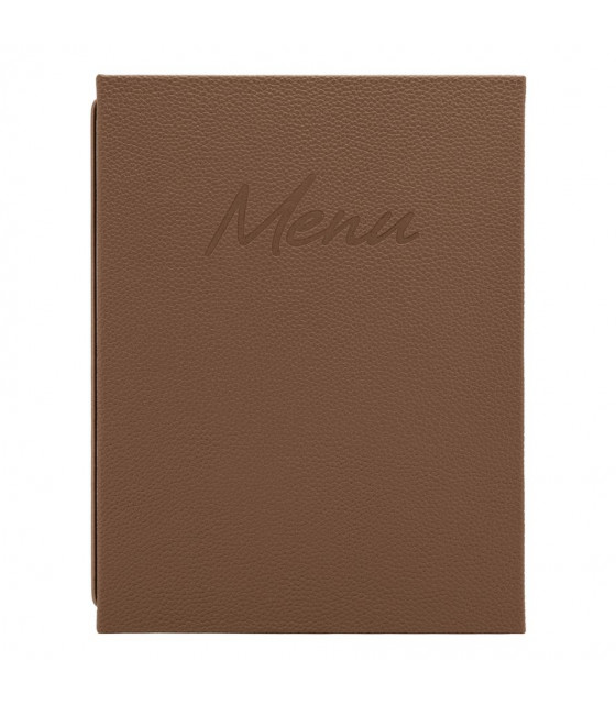 CARTE MENU SIGNATURE A4 MARRON CLAIR SECURIT dans CARTES ET MENUS