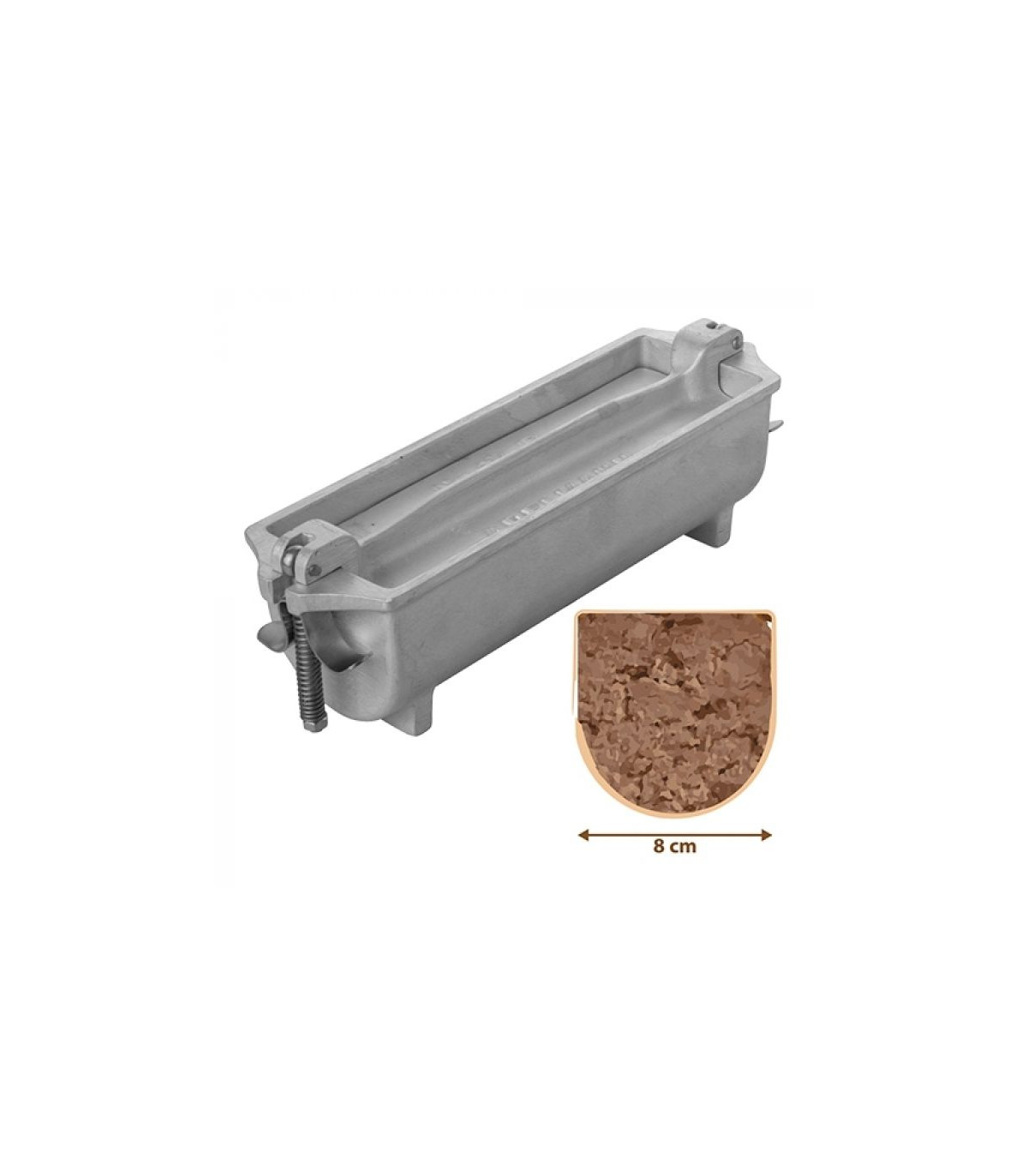 TERRINE EN FONTE D'ALU FORME DEMI-CIRCULAIRE 25X8XH8CM ADELMANN dans TERRINES