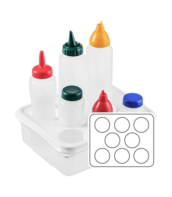 ORGANISATEUR POUR FLACON SOUPLE 8 EMPLACEMENTS ARAVEN dans FLACONS DOSEURS