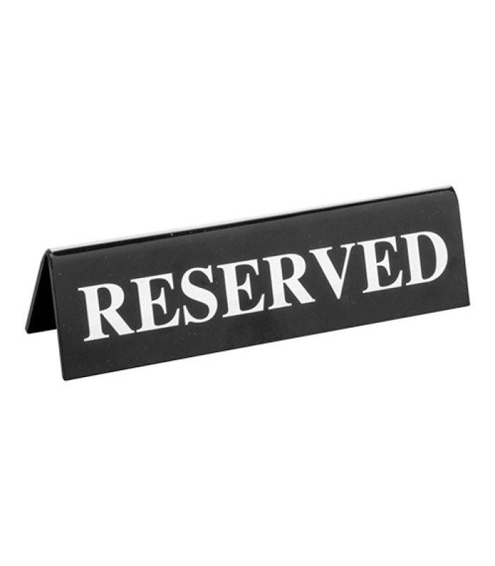 SIGNE DE TABLE EN ANGLAIS RESERVED dans SUPPORTS DE PRESENTATION