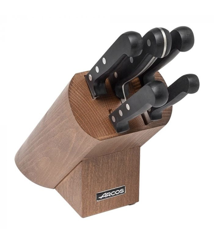 BLOC COUTEAUX EN BOIS AVEC 5 COUTEAUX ARCOS dans SET COUTEAUX