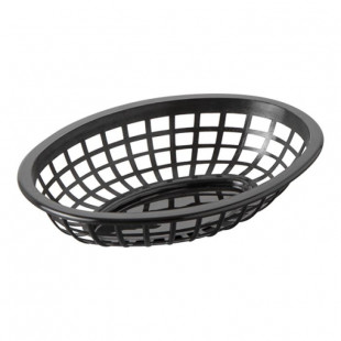 CORBEILLE DE SERVICE 20X14CM NOIRE OVALE dans PRESENTATION