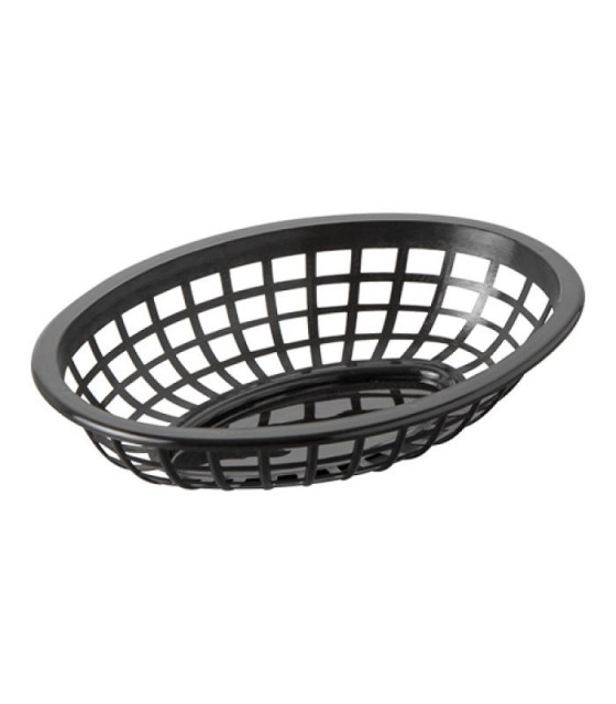 CORBEILLE DE SERVICE 20X14CM NOIRE OVALE dans PRESENTATION