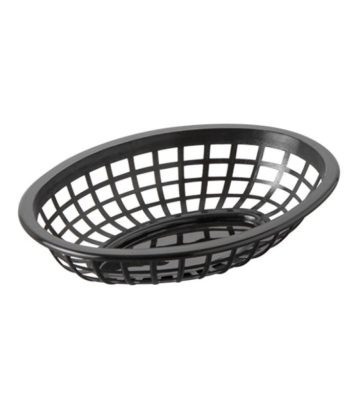 CORBEILLE DE SERVICE 20X14CM NOIRE OVALE dans PRESENTATION