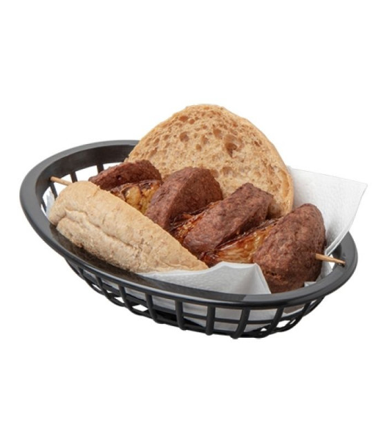 CORBEILLE DE SERVICE 20X14CM NOIRE OVALE dans PRESENTATION