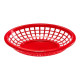 CORBEILLE DE SERVICE 20X14CM ROUGE OVALE