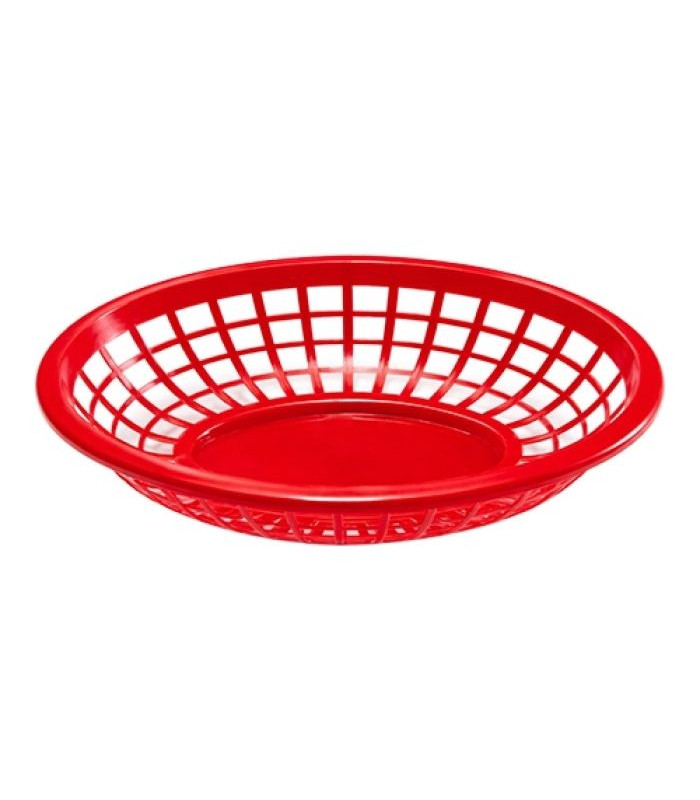 CORBEILLE DE SERVICE 20X14CM ROUGE OVALE dans PRESENTATION