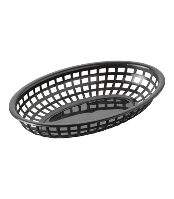 CORBEILLE DE SERVICE 24X15CM NOIRE OVALE dans PRESENTATION