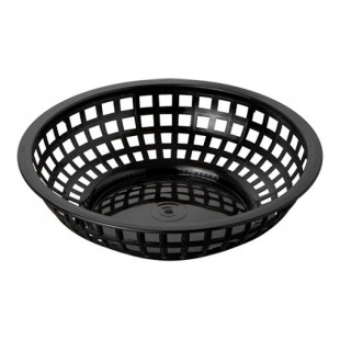 CORBEILLE DE SERVICE Ø20CM NOIRE RONDE dans PRESENTATION
