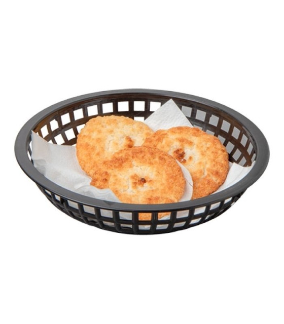 CORBEILLE DE SERVICE Ø20CM NOIRE RONDE dans PRESENTATION